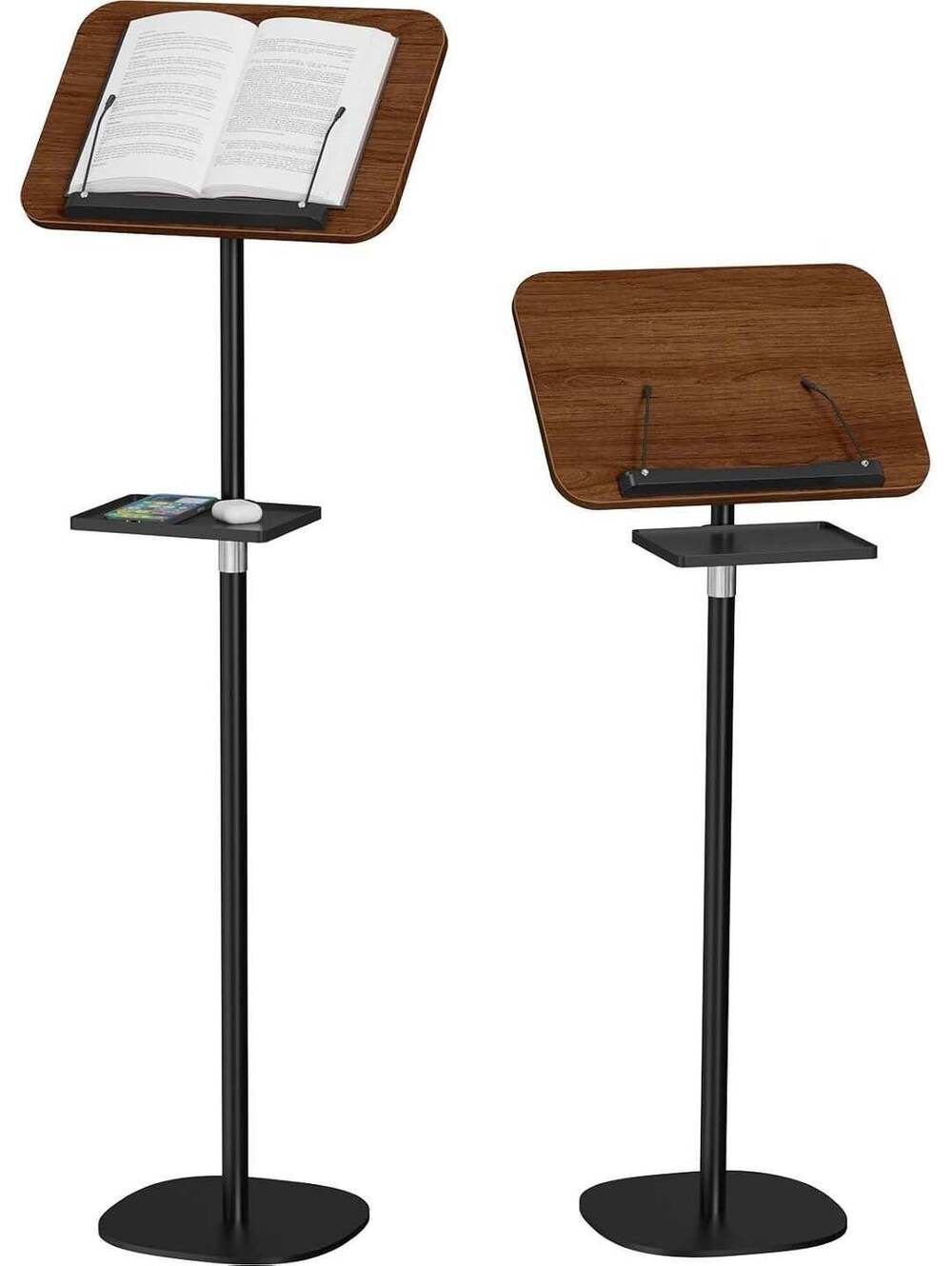 Floor Book Stand with Removable Tray, Adjustable Height 21"-51", Music Stand
